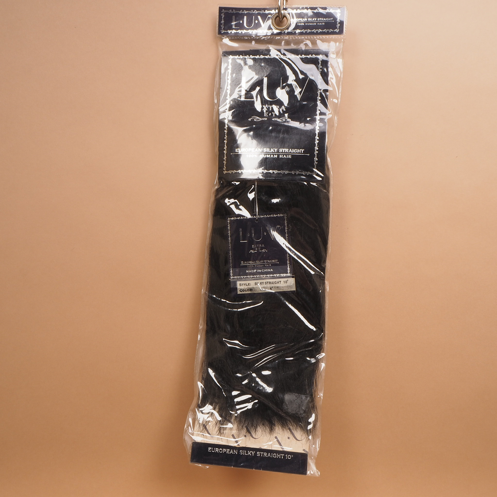 Sew In Weave European Silky Straight 100% Human Hair Extensions Black 1 10″