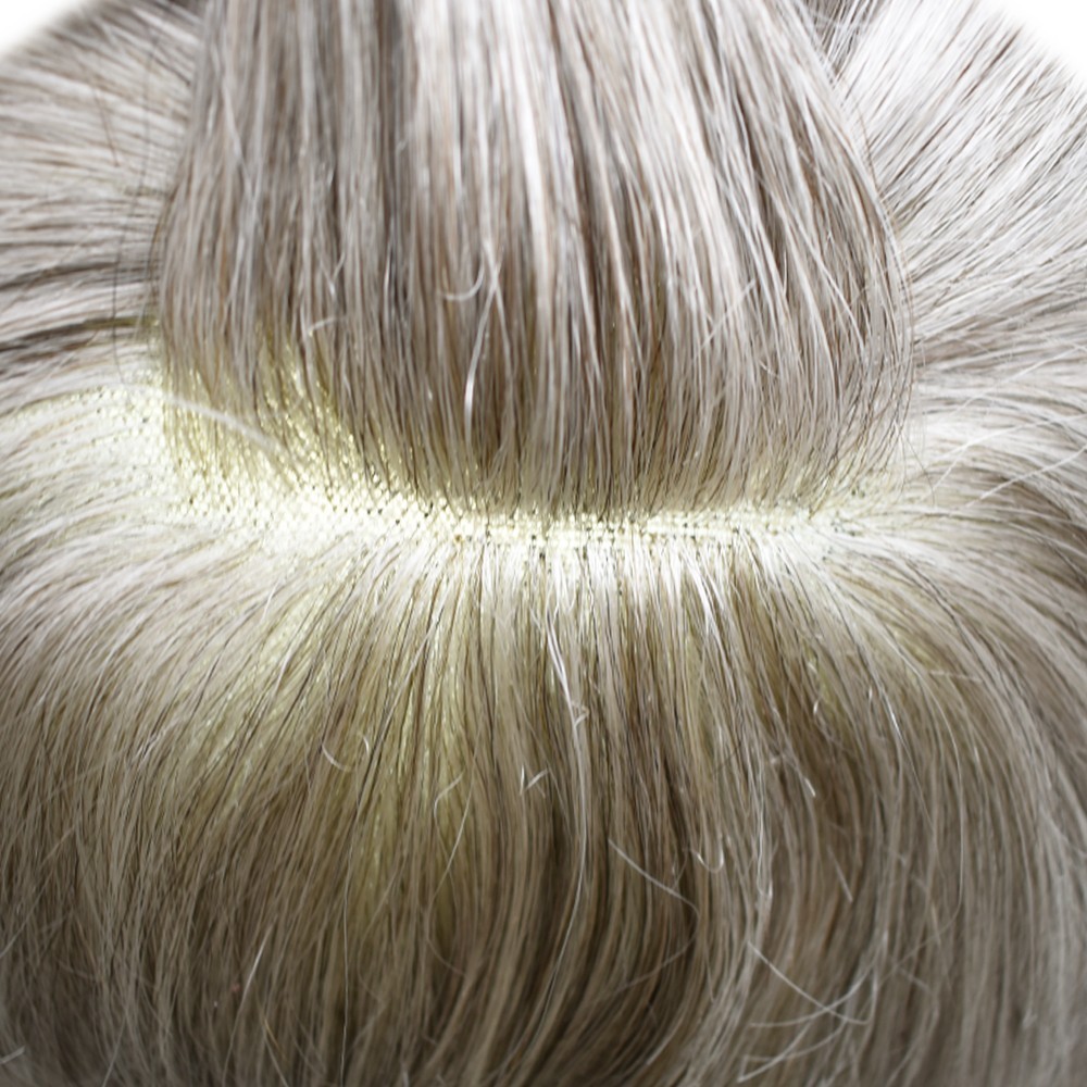Mens Toupee Hairpiece French Lace Hair Unit Replacement Poly Skin NPU Around Wig