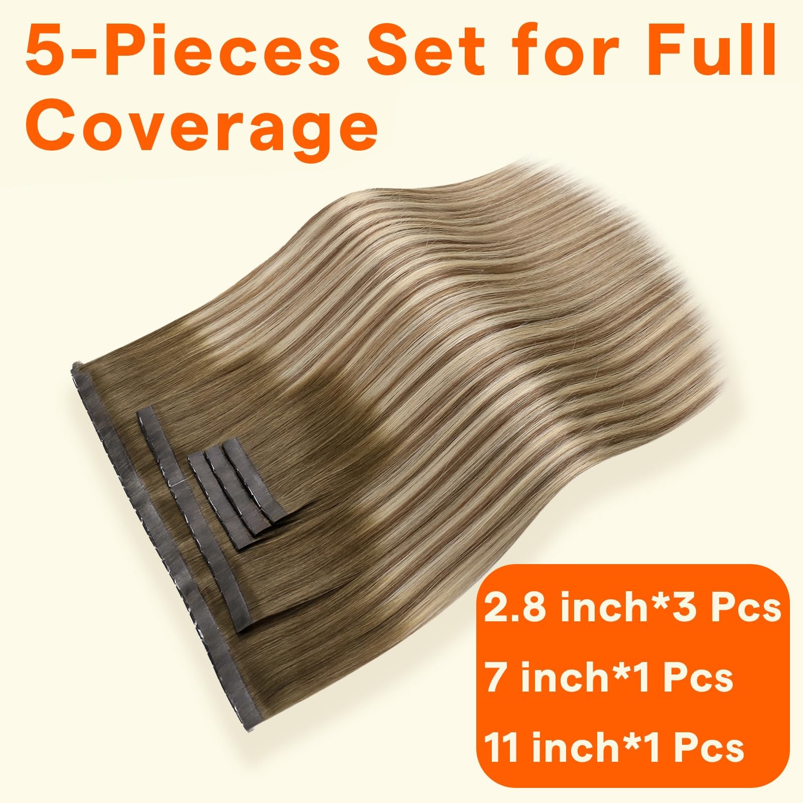 Full Shine Butterfly Weft Extensions 18 In 100 G Balayage Olive Brown To Ash