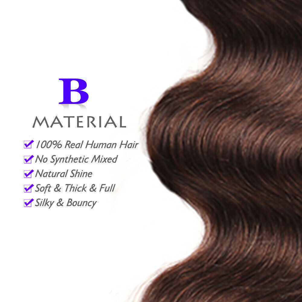 9A Brazilian Human Hair Bundles Light / Dark Brown Body Wave Bundles 1/3/4 Weft