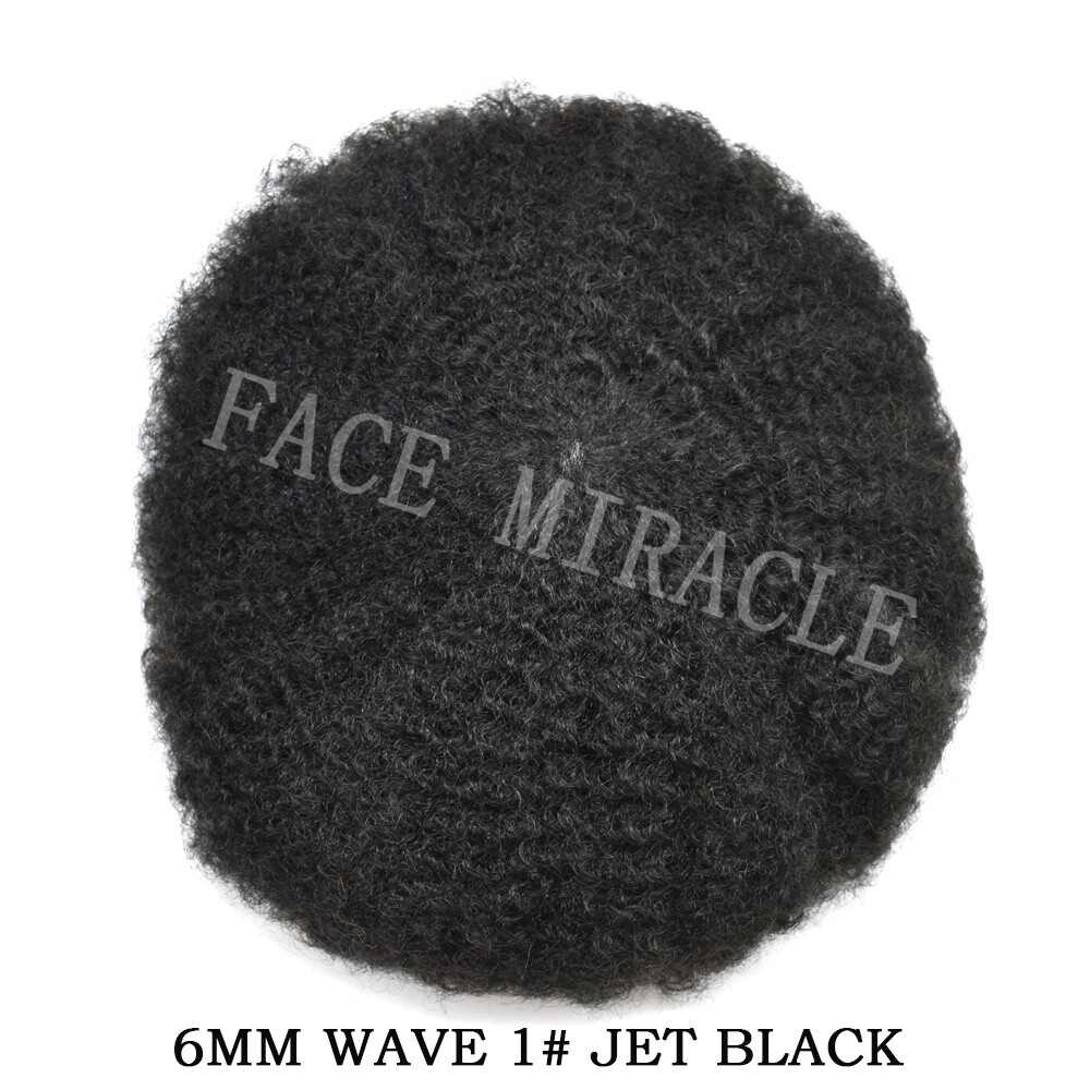Afro Curl Toupee for Black Men All Lace Kinky Curly Hairpiece Human Hair System