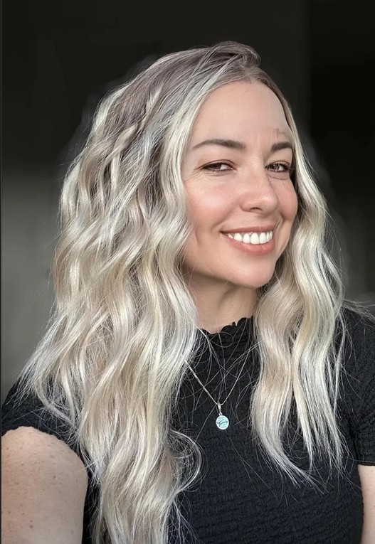 Ombre Blonde 13×4 Lace Frontal Wig With Dark Roots 100% Human Hair Wig