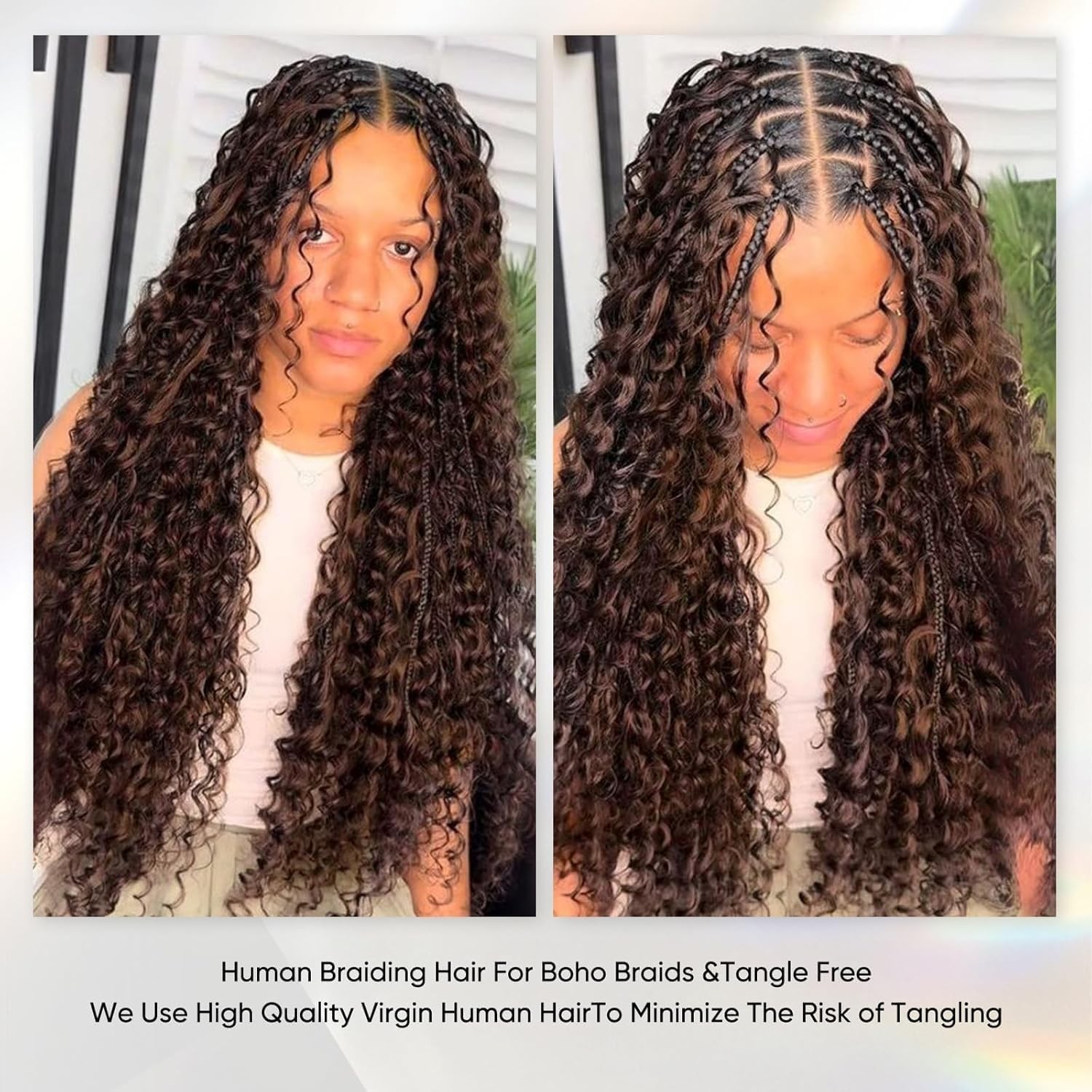 20 Inch Boho Braiding Hair – Deep Wave Human Hair 110g Pack for Stunning Styles