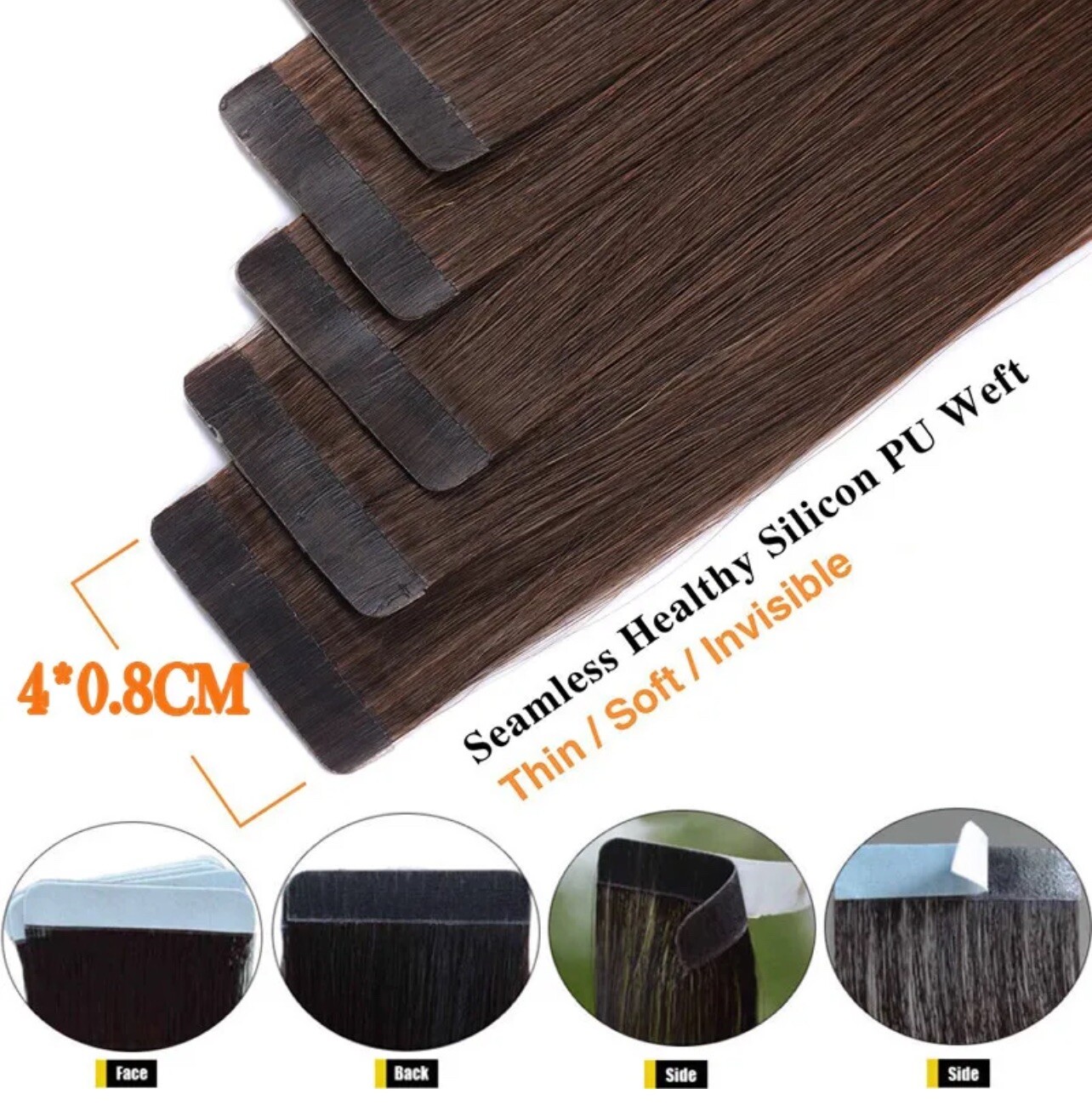 #16 Soft Velvet Blonde Tape-In 20inch 10pcs 25g 100% REMY Human Hair Extensions
