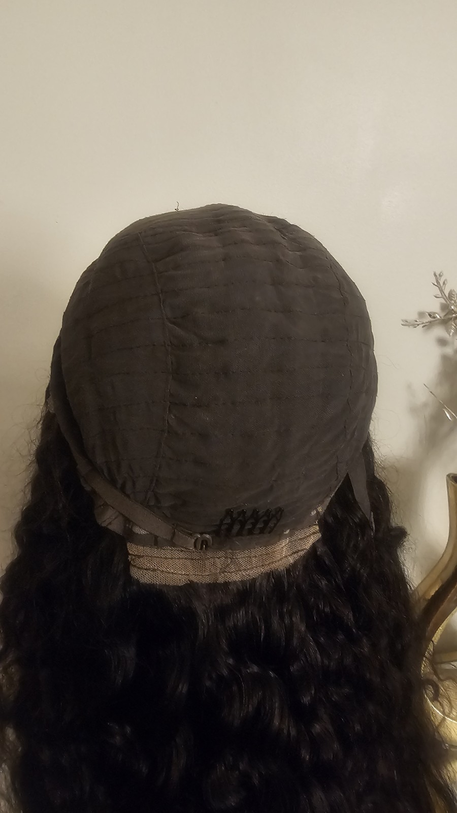High Quality regular Top Black 24 to 26″ curly 100% Virgin Human Hair Lace Wig