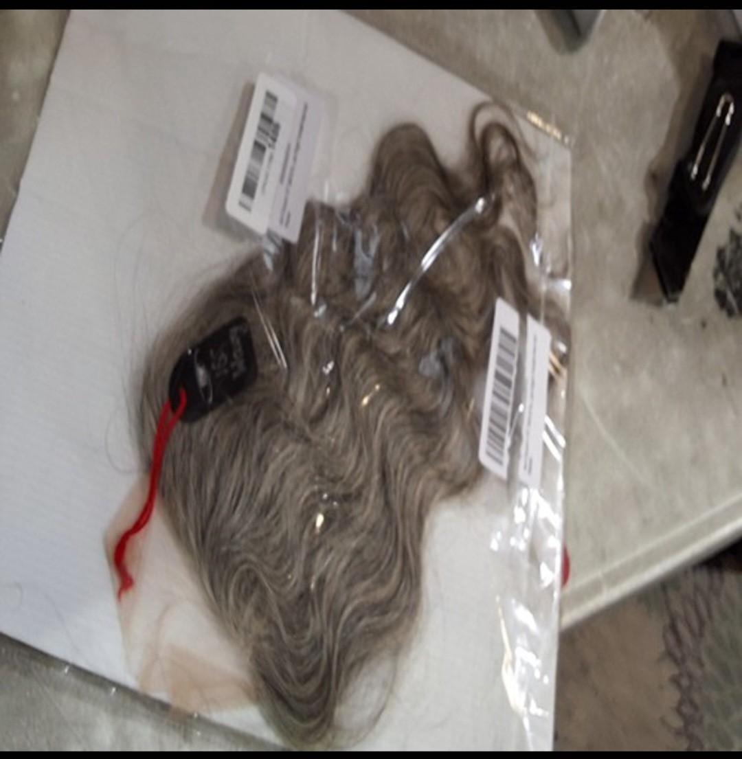 16 Inch 4×4 Lace Closure Wavy Human Hair Salt & Pepper Gray Indian Hair