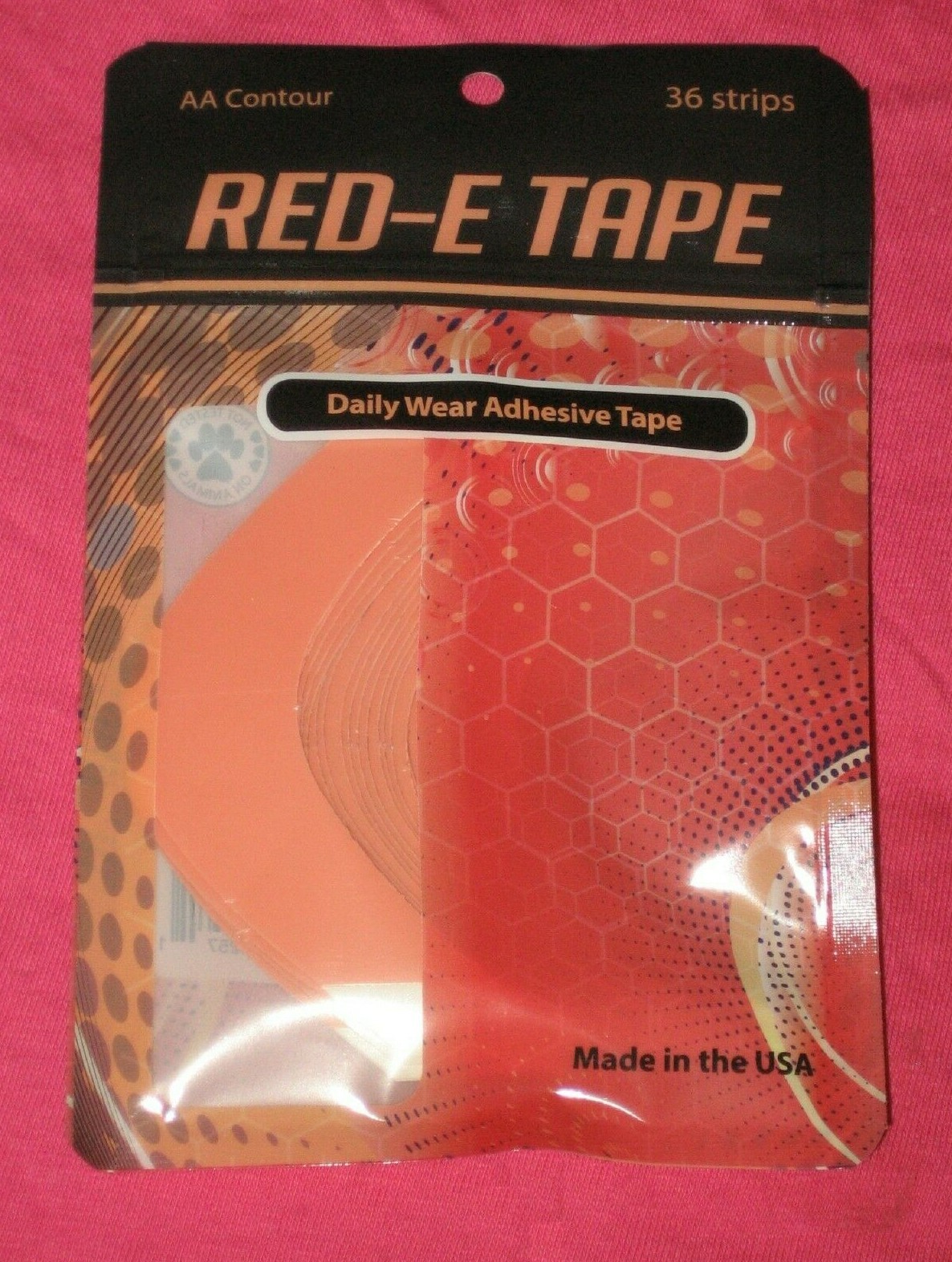 Red Liner Contour Tape 36 Pc _Double-sided_ AA Wig Toupee Hairpiece Tape.