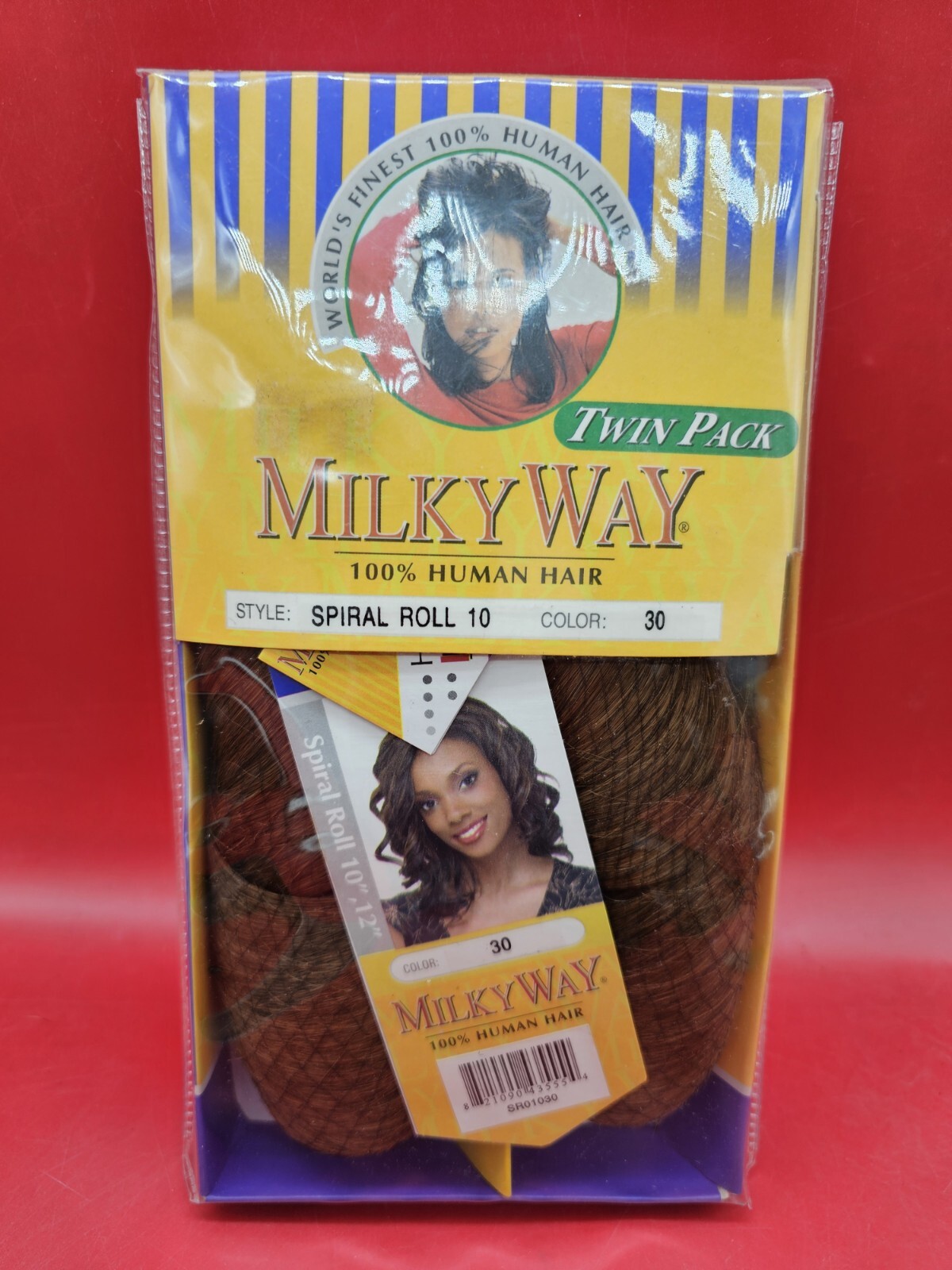 Shake-N-Go Milky Way Spiral Roll 10 Twin Pack 100% Human Hair Color 30 NWT