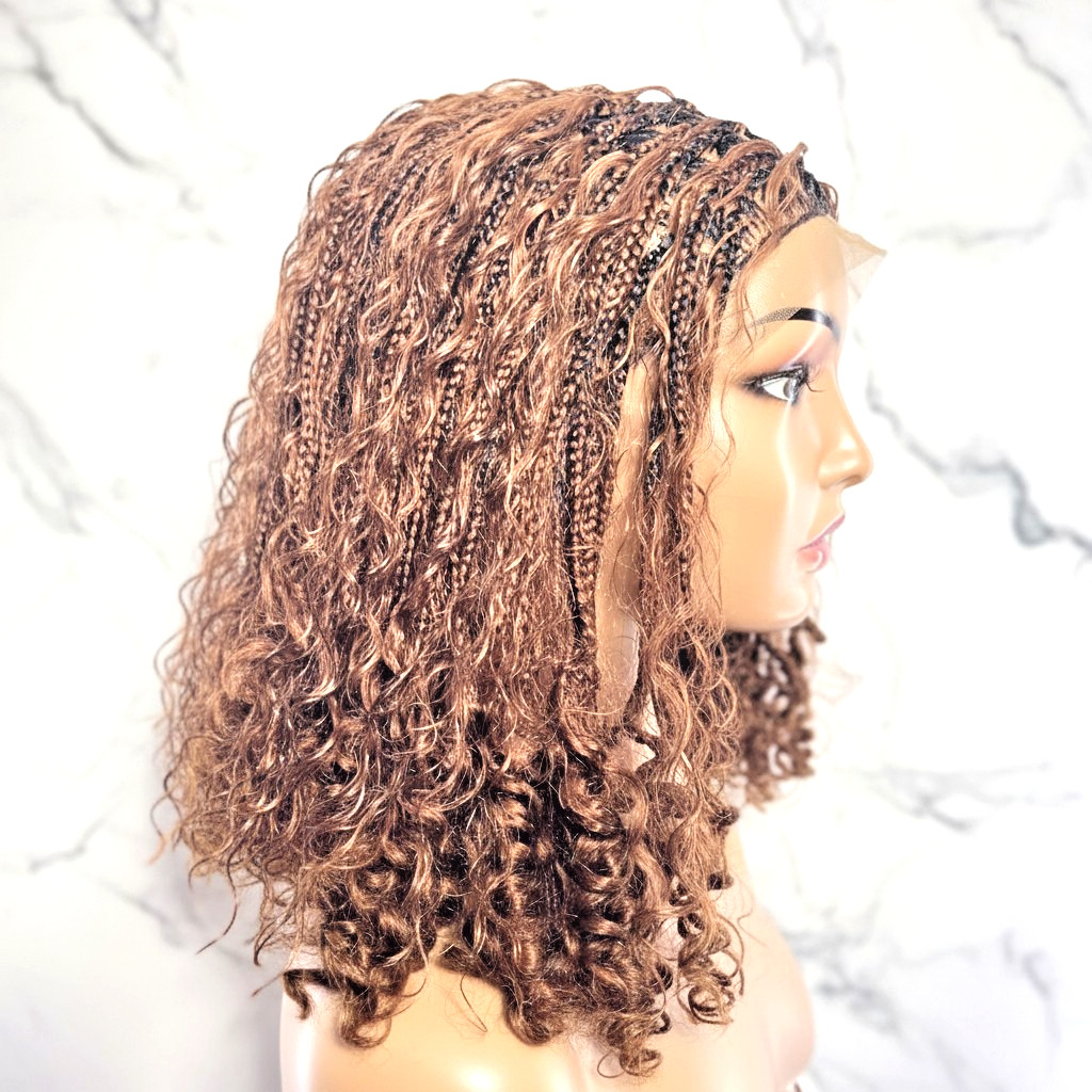BoHo Knotless Braids Braided Wig. Bora Bora Braids. Full Lace Baby Hair