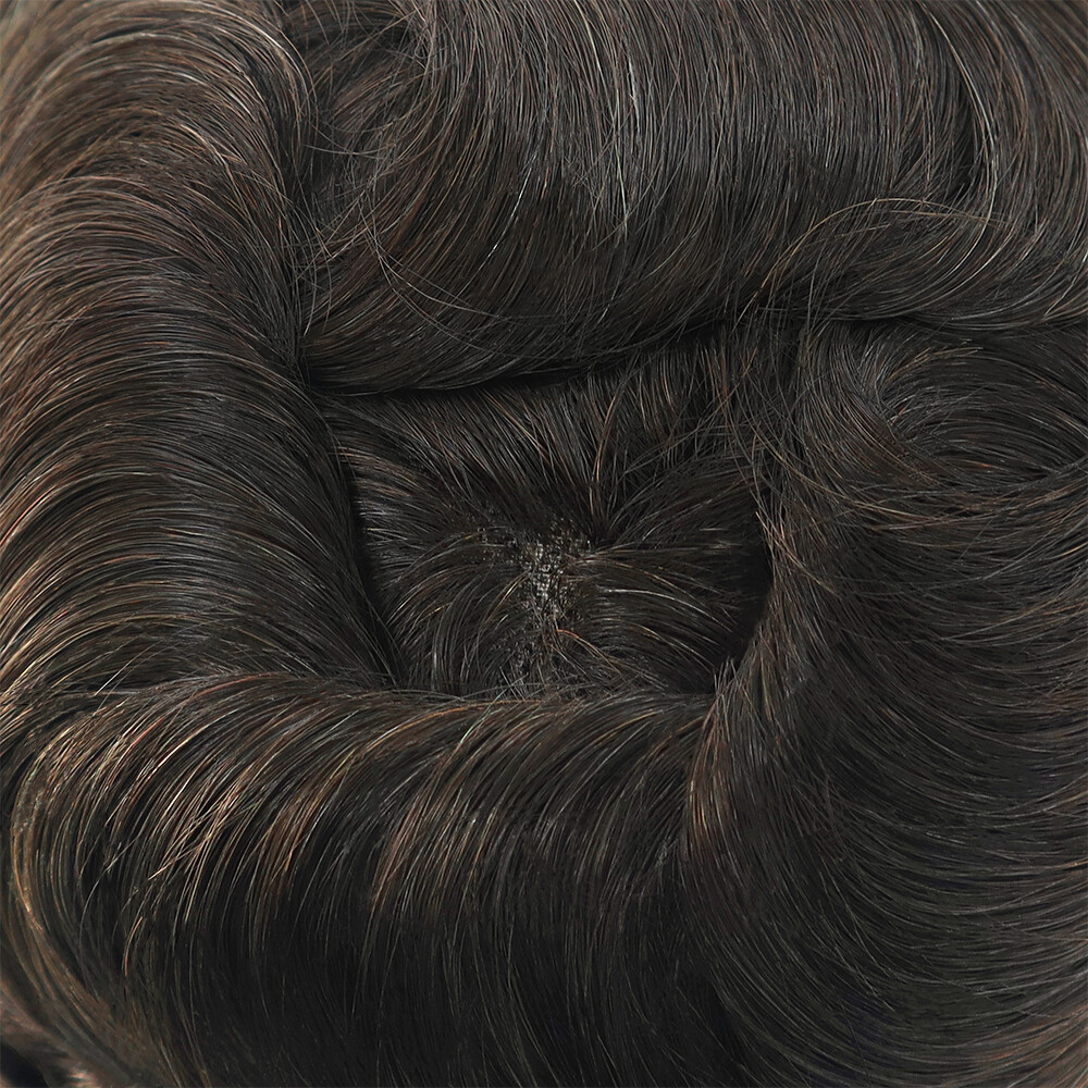 Mens Toupee Mono Lace Front Hair Replacement System Hairpiece Economy Shipping