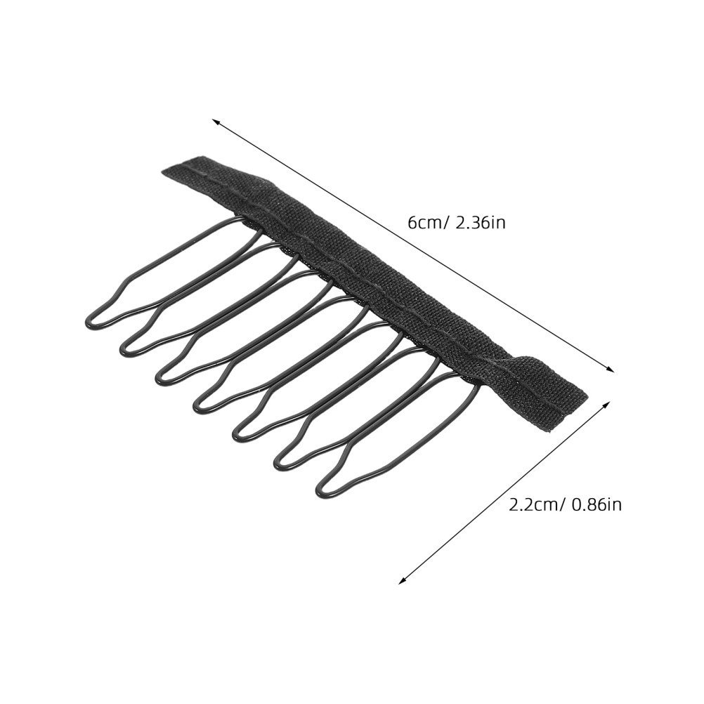 40Pcs Black Wig Comb Clips for Styling and Maintaining Wigs with Sturdy Grip
