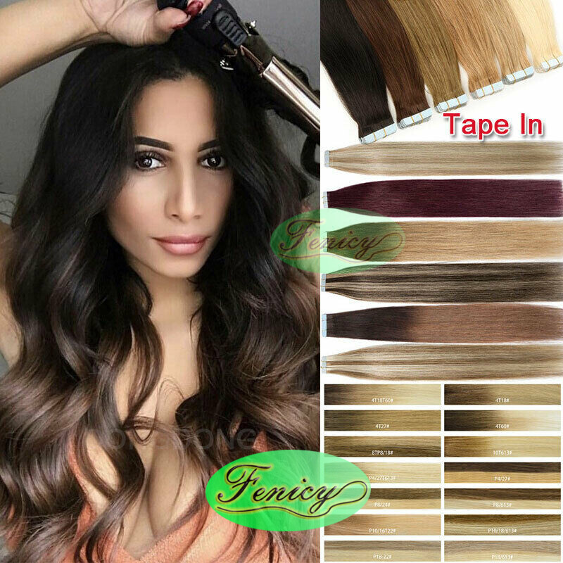 Invisible Tape in Remy Human Hair Extensions Skin Weft Real Fashion Hair20/40pcs