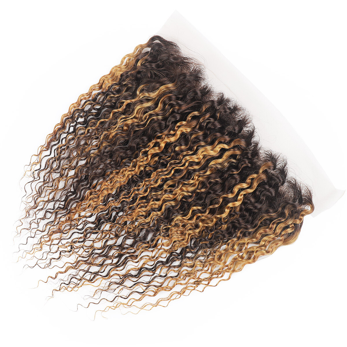 P4/27 Piano Color 4X4 Closure 13X4 Lace Frontal Curly 100% Human Hair Straight