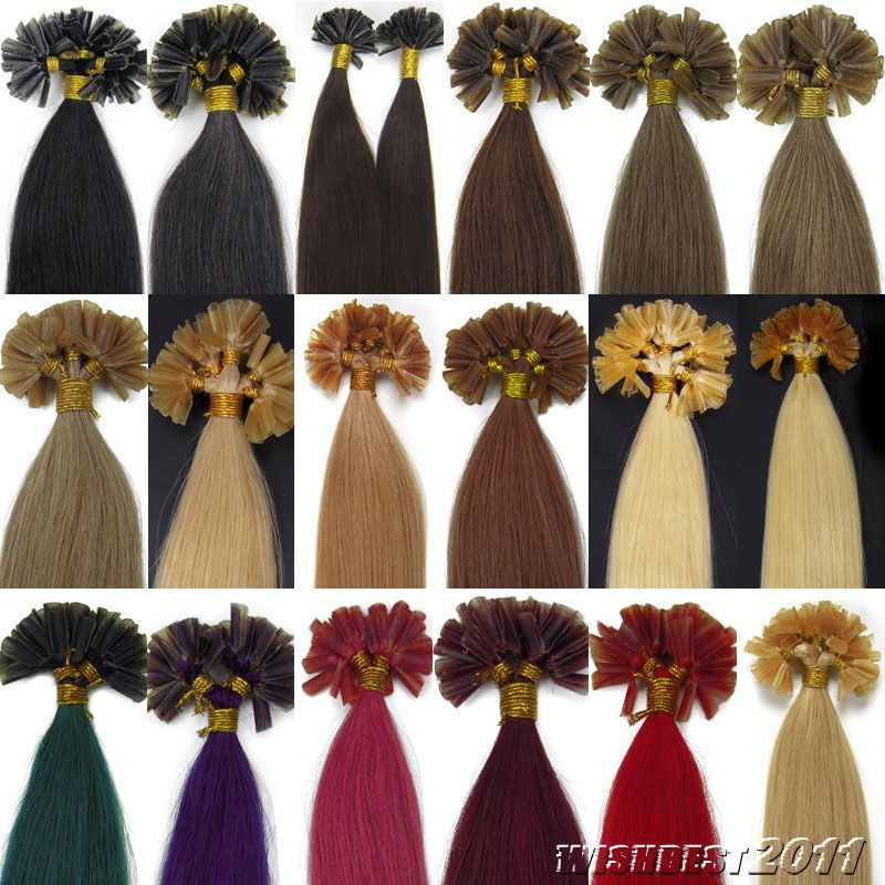 7A U/Nail Fusion Keratin Tip Remy Human Hair Extensions 16″18″20″22″24″26″ 100s