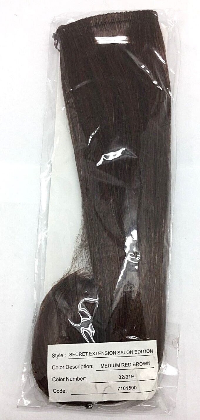 Secret Extensions Salon Edt Daisy Fuentes Headband 18″ 80g Hair Medium Red Brown