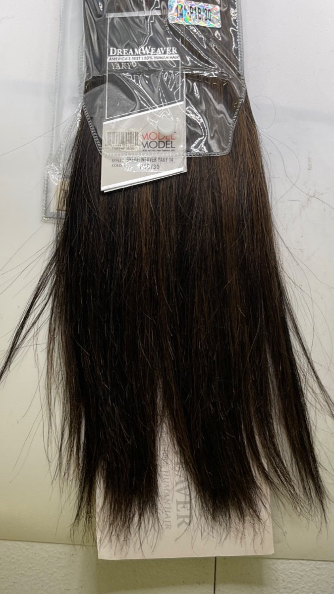 Model Model DreamWeaver 100% Human Hair Yaky 14″ Color: P1B/30