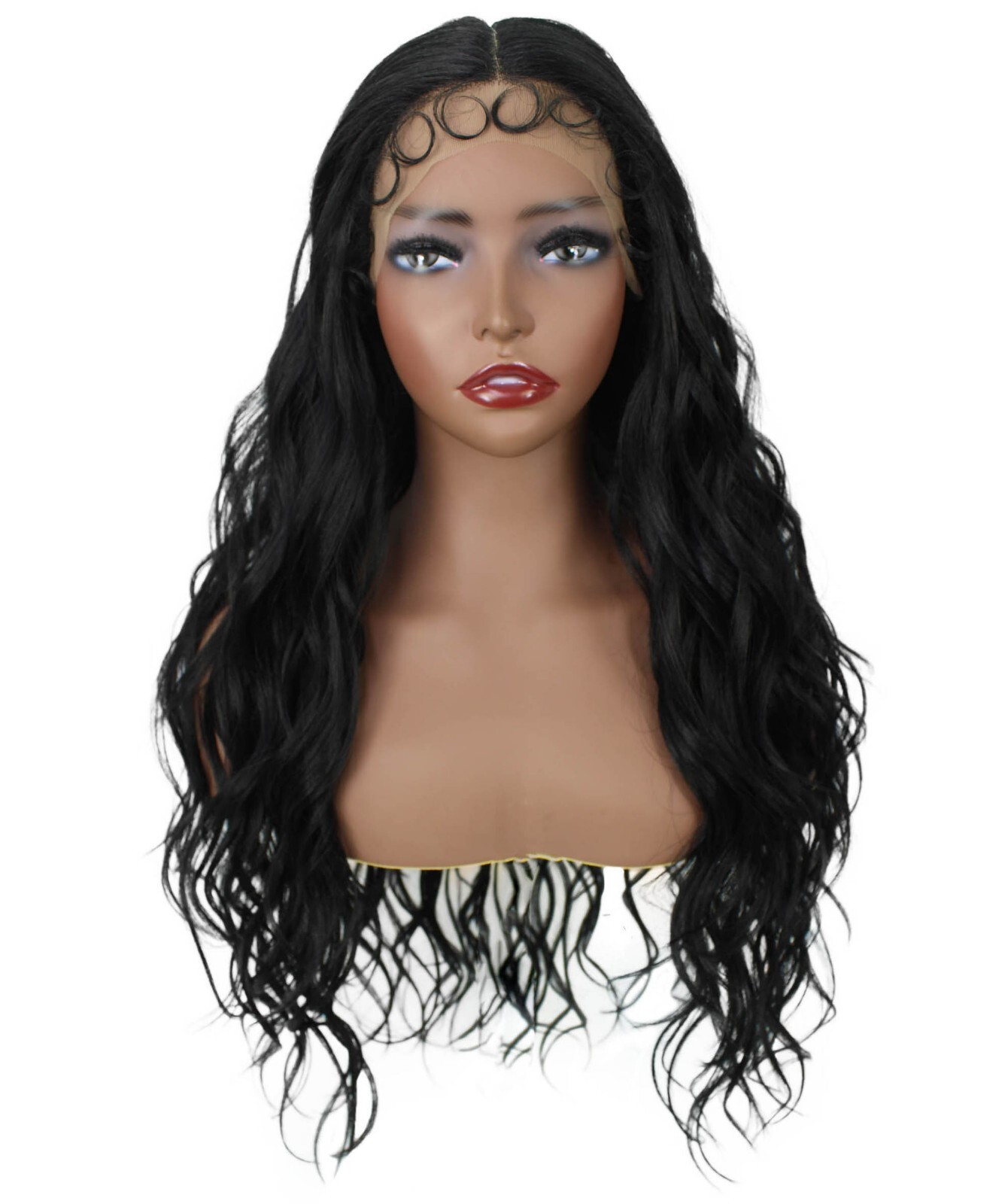 LUXLUXE Liana 27.5 inch Beachy Curls 3.75″ Mid Parting HD Lace Front Wig BL-0167
