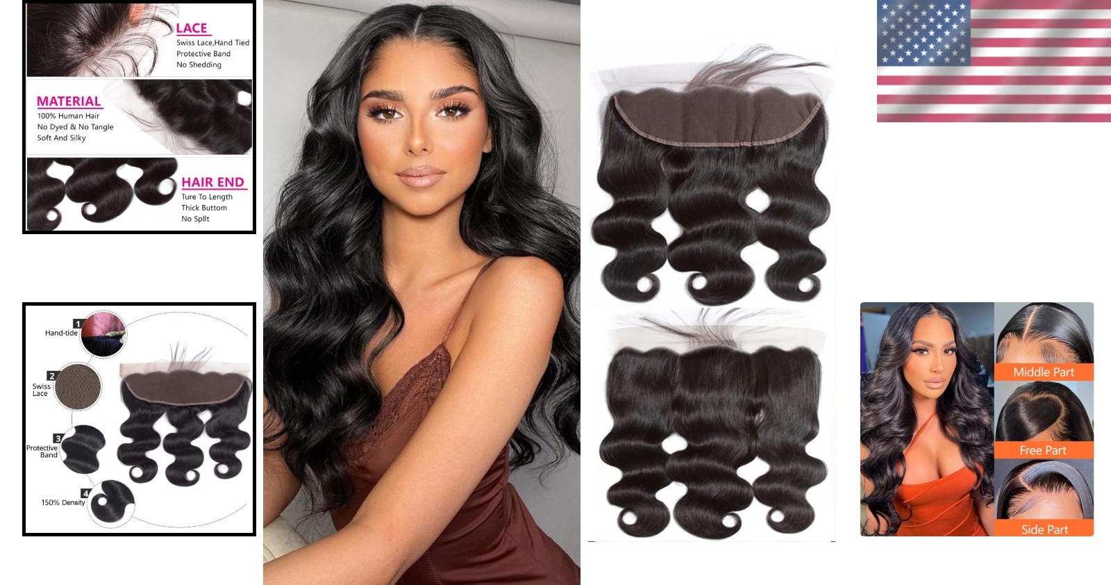 12” Body Wave Lace Frontal – Invisible, Breathable, Natural Black