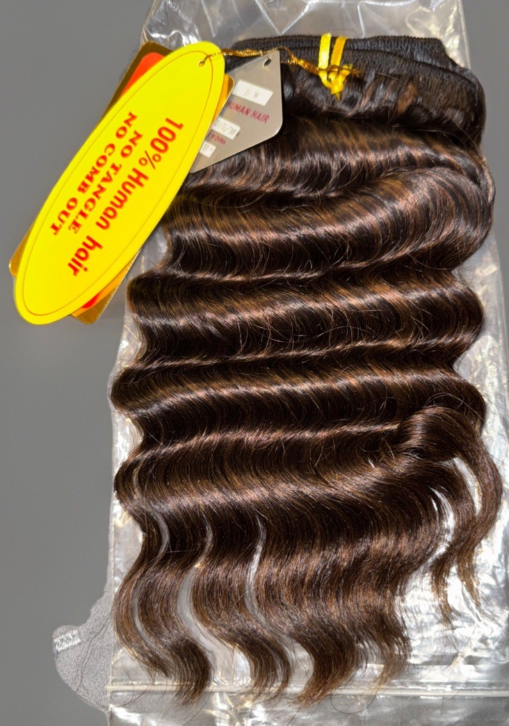 Deep Wave 100% Human Hair Tangle Free color 1B/30 Weft Bundle 10” inch