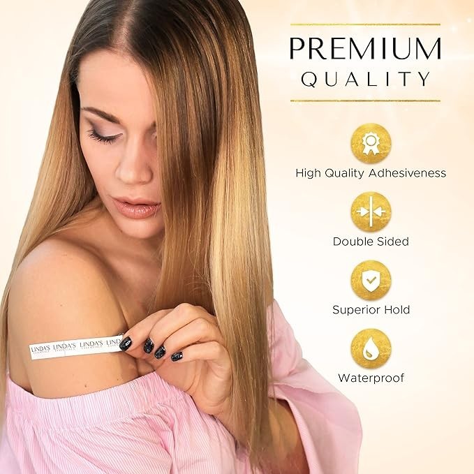 Double Sided Tape for Clothes, Body and Fashion (100 Pack) | Clothing and Hem Ta
