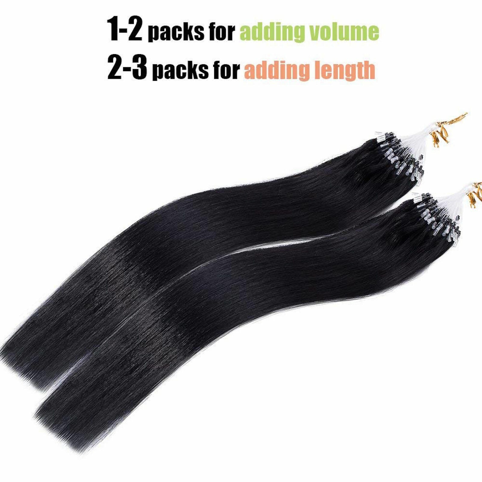 Micro Loop Ring Remy Human Hair Extensions Micro Bead Links Russian Hair 100-200