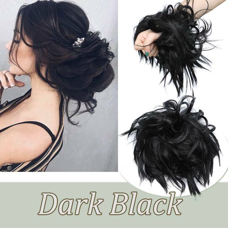 US LARGE Messy Bun Hair Piece Scrunchie Updo Wrap Hair Extensions as Human Bun