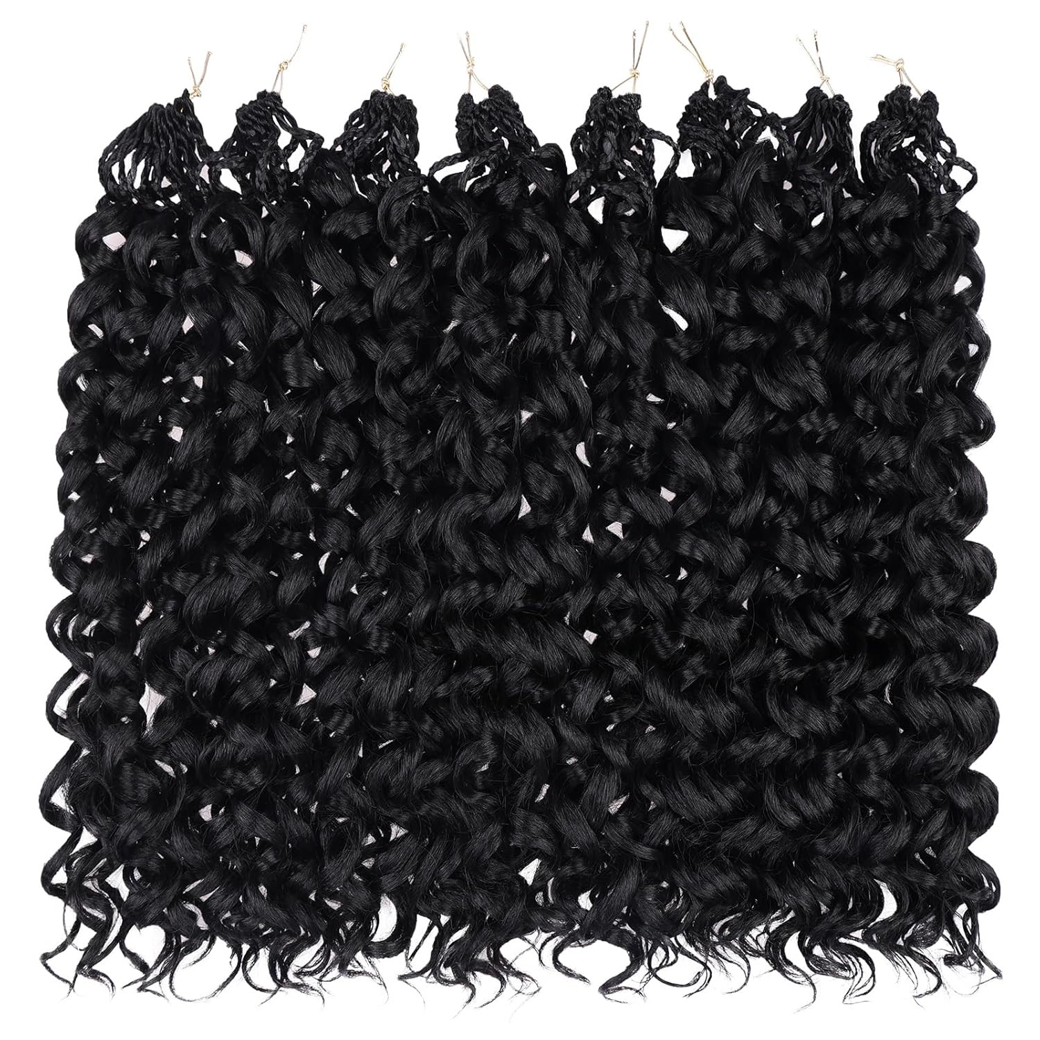 Gogo Curl Crochet Hair 10 Inch 8 Packs Black Ocean Wave Crochet Hair Pre Looped
