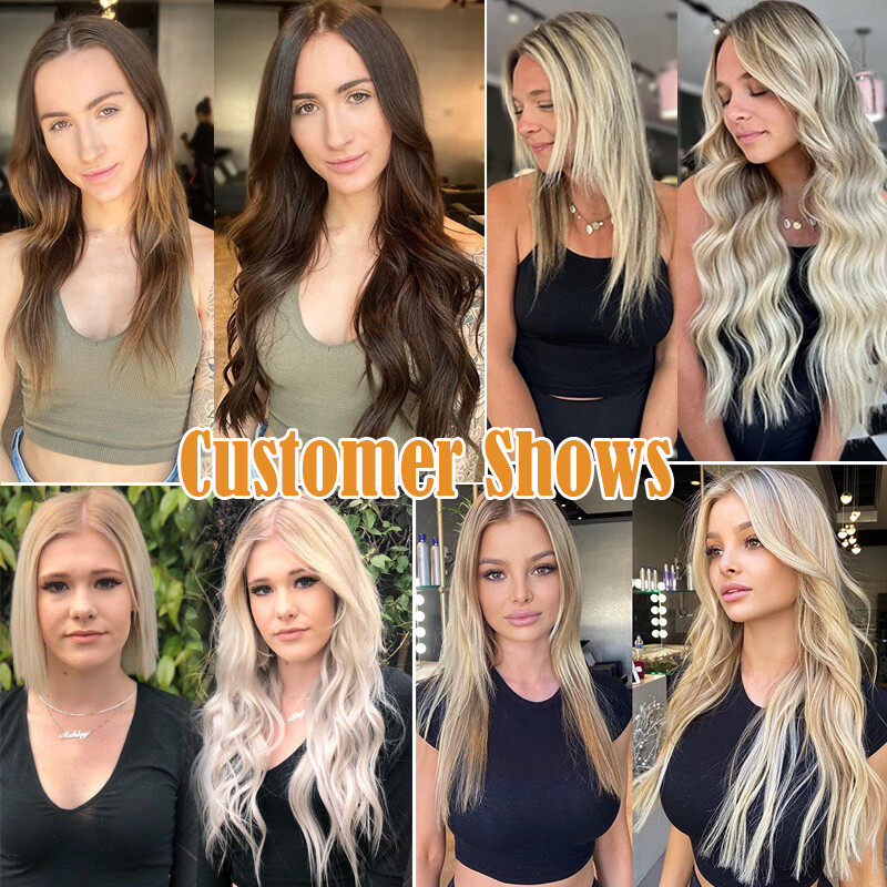 Tape In 100% Real Human Hair Extensions Russian Skin Weft Blonde 18″-24″ Long US