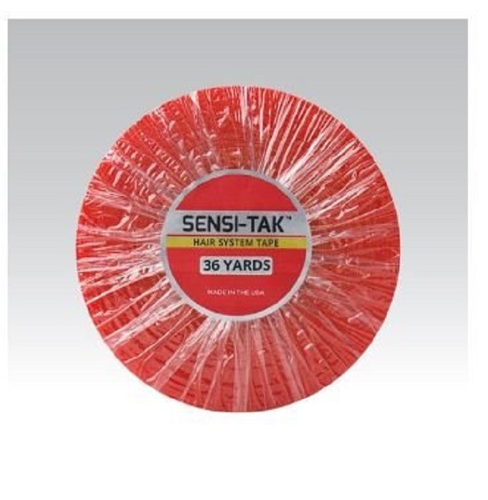 Walker Sensi-Tak Tape Red Liner Clear Wig Toupee Hairpiece Roll 36 Yard