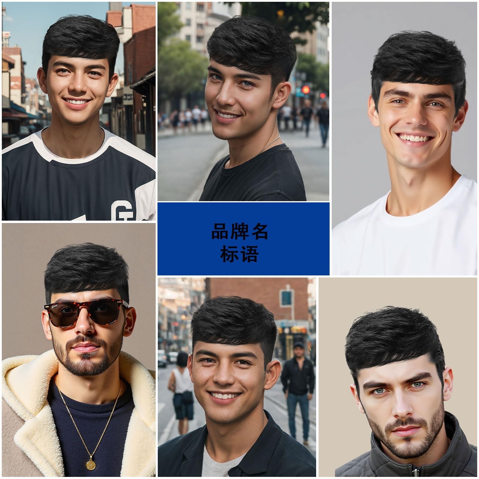 Men’s Short Black Human Hair Wig – Realistic Fluffy Style, Thin Skin, Daily & Pa