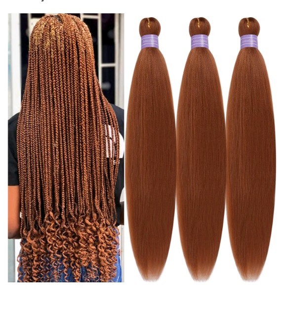 UPruyo Brown Braiding Hair Pre Stretched 26 inches FREE SHIPPING & SHIPS FAST