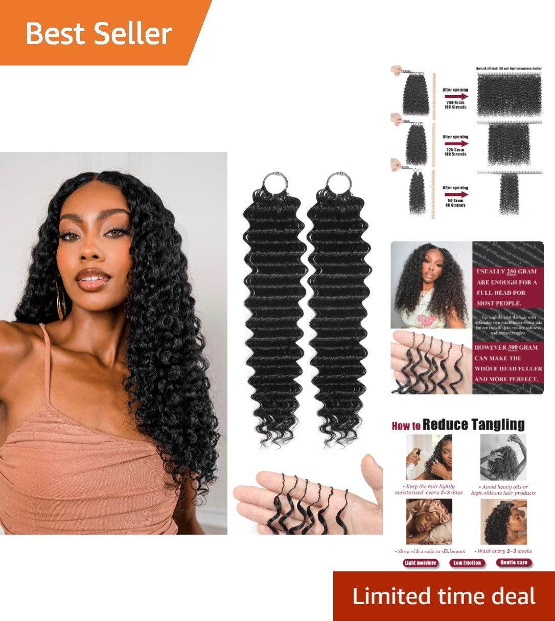 Soft 18-Inch Deep Wave Crochet Hair for Black Women – Miracle Knots Collection