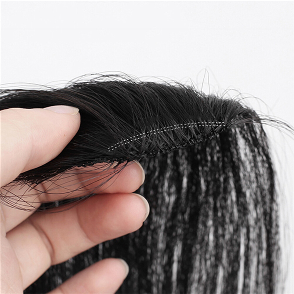 Fluffy Real Human Hair Extension Bang Front Middle Side Bangs Clip in Hairpiece