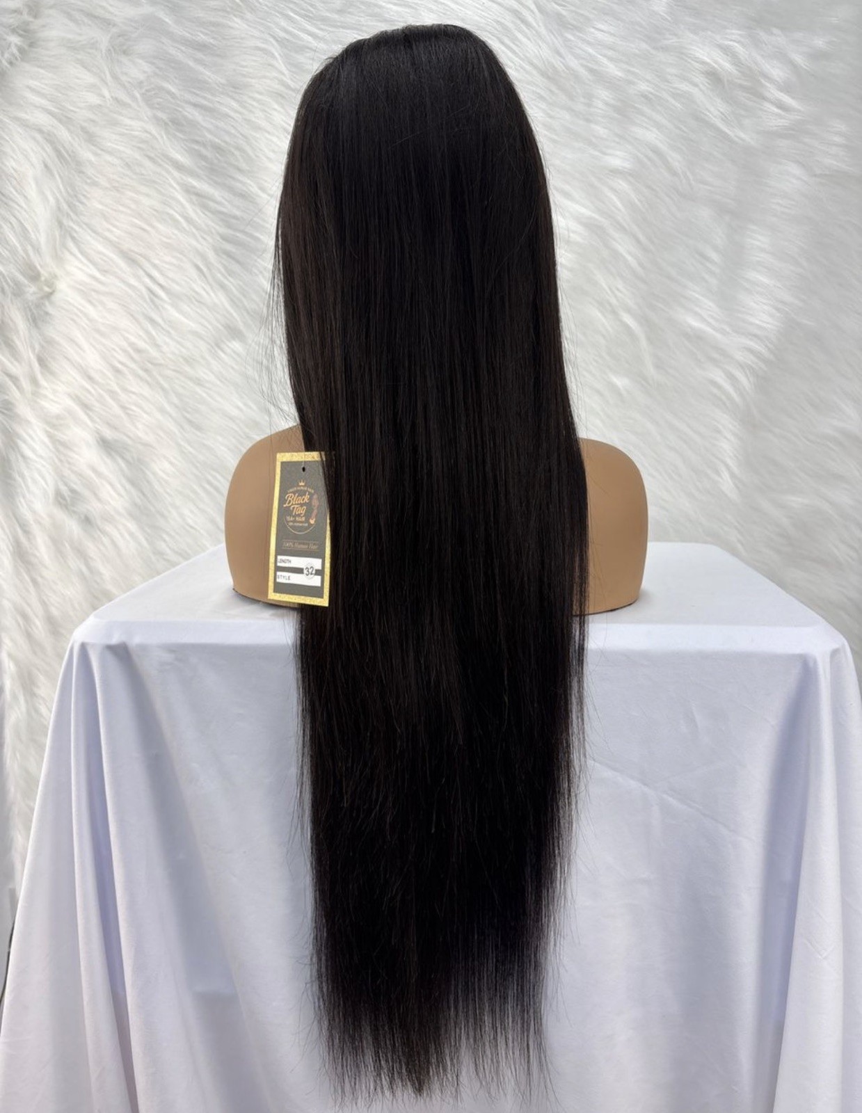 100% Human Hair Wigs straight 13×6 Lace Frontal 32”inch Natural 200%d 250gm