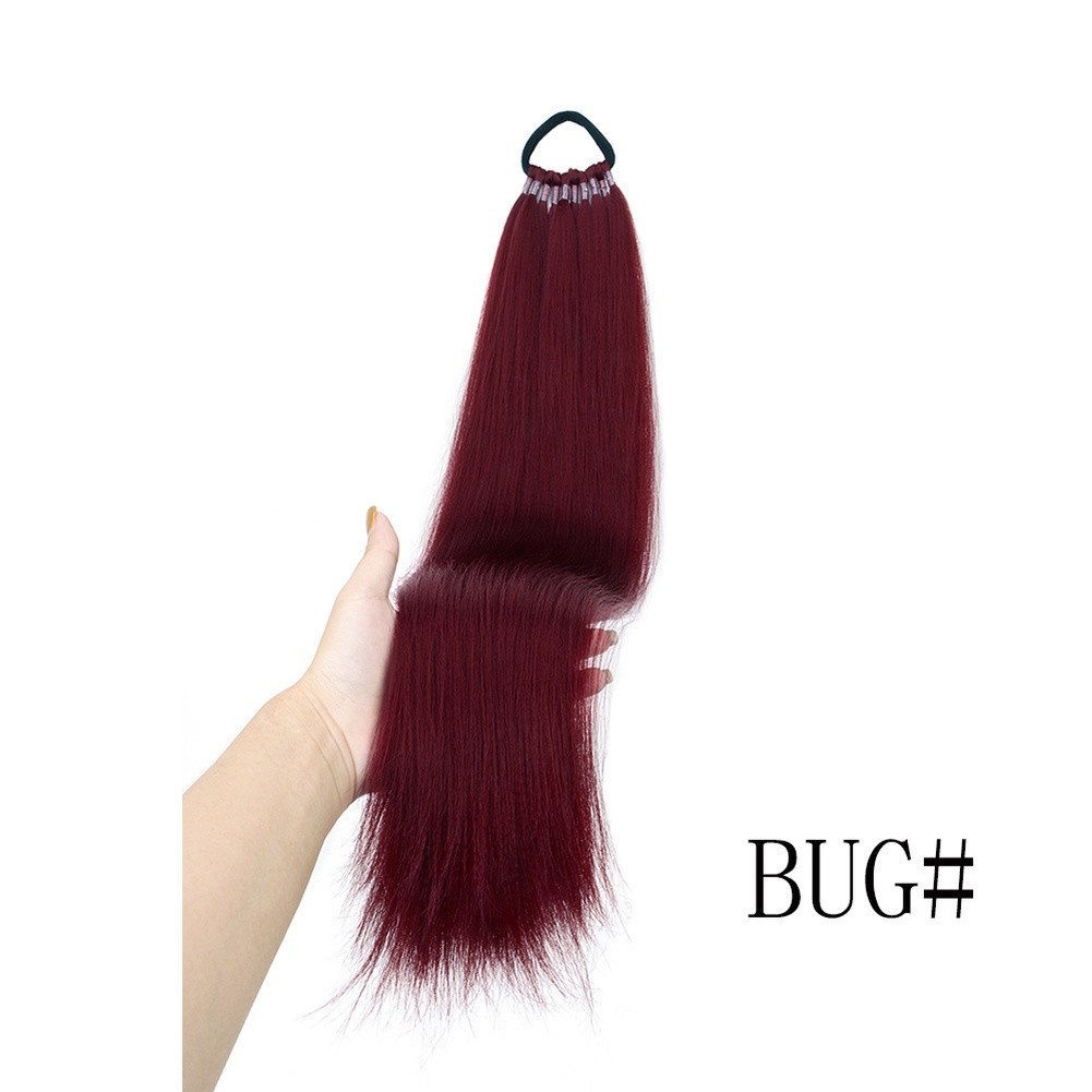 Long Lasting Synthetic High Temperature Wire Ponytail Hair Extensions 55cm 100g