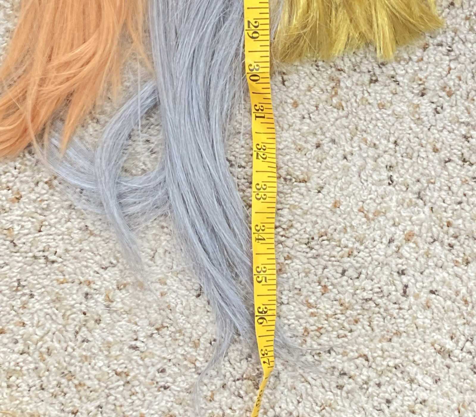 Cosplay Wigs, Set of 4 (Gold, Pink, Gray, Amber), Plus Stand (made by Dad)