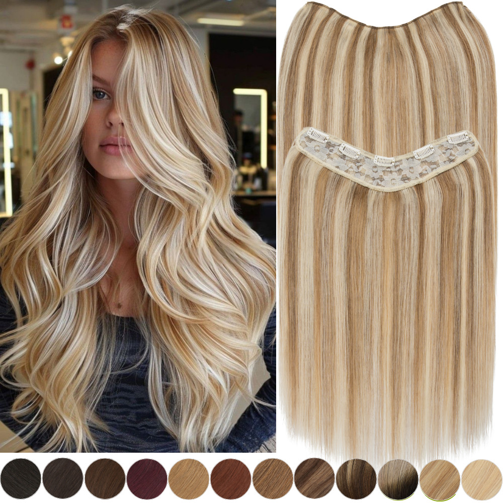 V-Part 22″ One Piece U Shape THICK Clip in 100% Real Remy Human Hair Extensions
