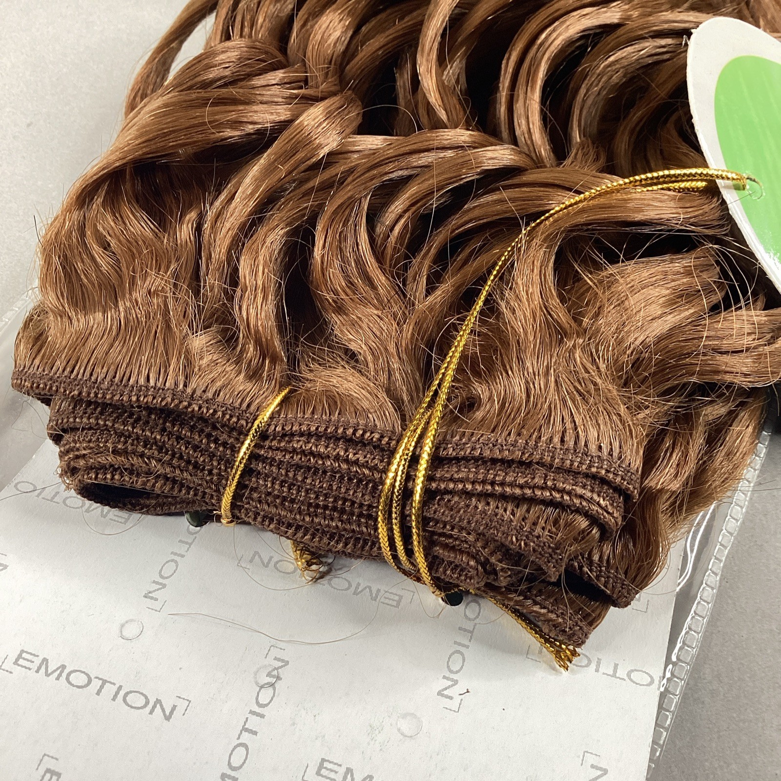14″ Ripple Deep Wave #30 Honey Brown Blended Hair Extensions Track Emotion