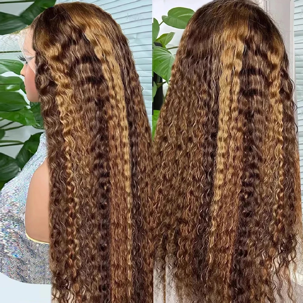 Highlight Wig Human Hair Ombre Hd Lace Wig 13×6 Deep Curly Lace Frontal Human