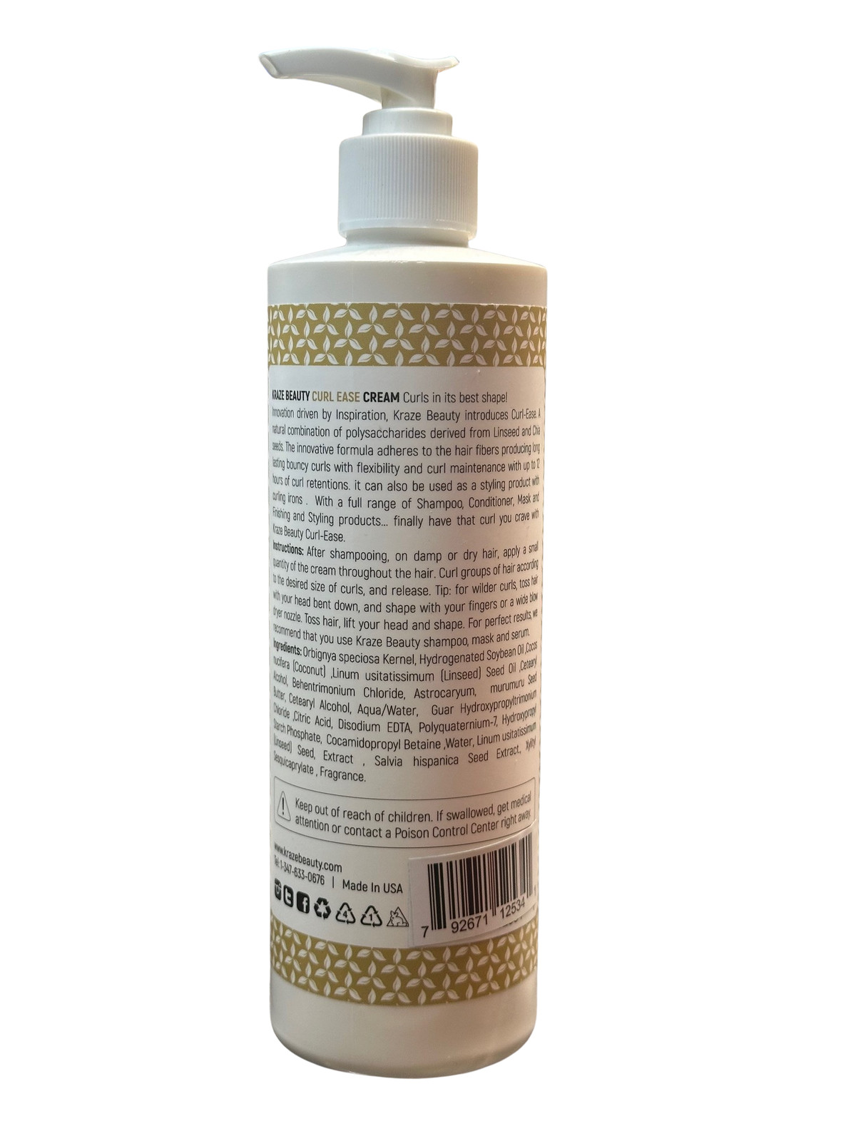 Curl Ease Cream Leave In Conditioner, 16floz