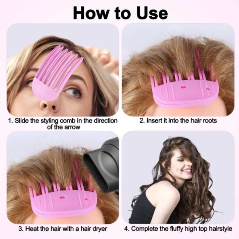 Hair Root Lifter Clips Comb for Fluffy, No-Crease Hair Root Volumizing Clips