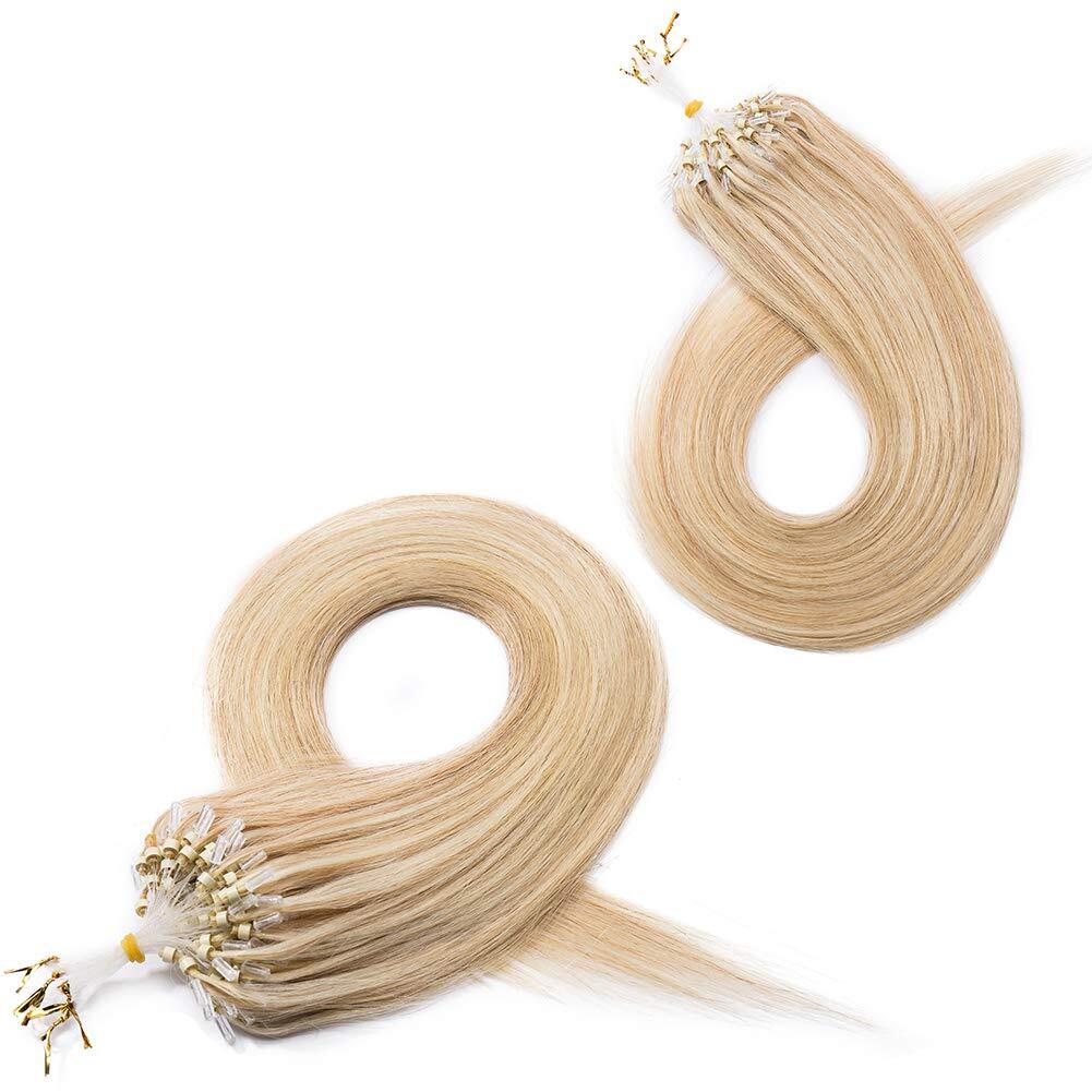 Micro Link Loop Tip Human Hair Extensions Micro Bead Remy Straight European Hair