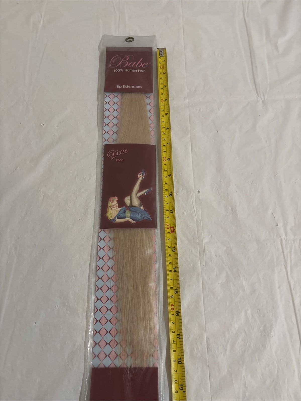 BABE I-TIP 18″ 100% Human Hair Dixie 600 Blonde Straight 15+ pcs