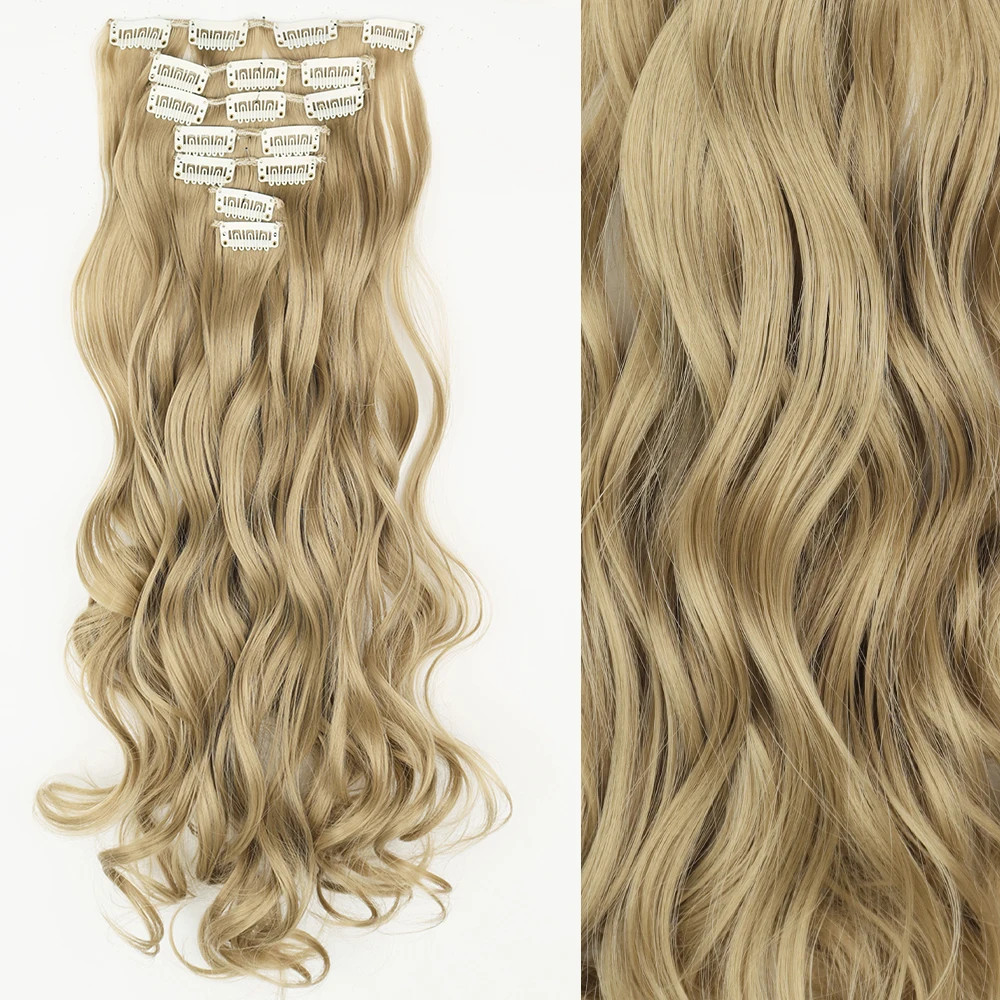 Natural Ombre Black Long Straight Heat Resistant Fake Hair Extension For Women