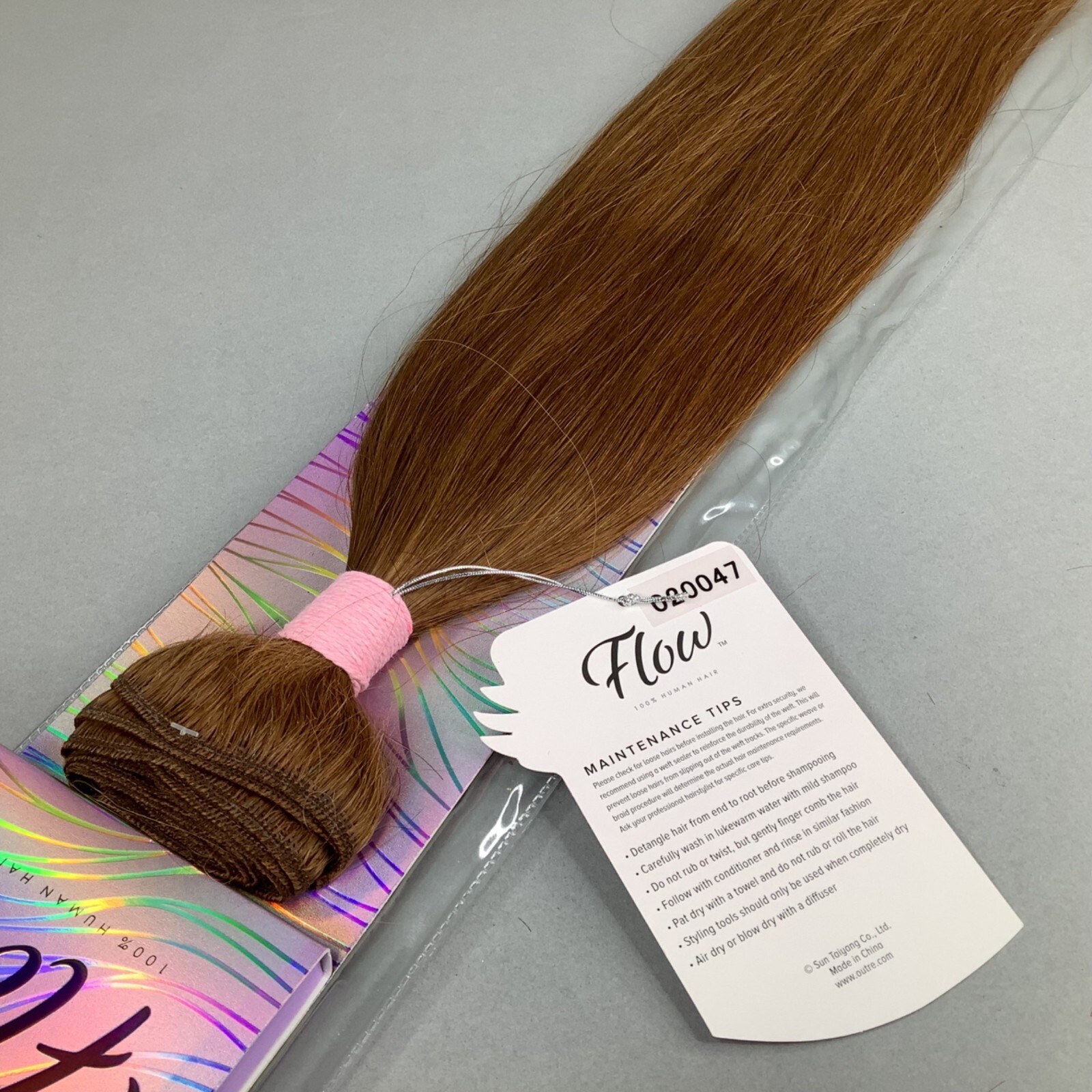 18″ Flow #30 Honey Brown Yaki Straight 100% Human Hair Extensions