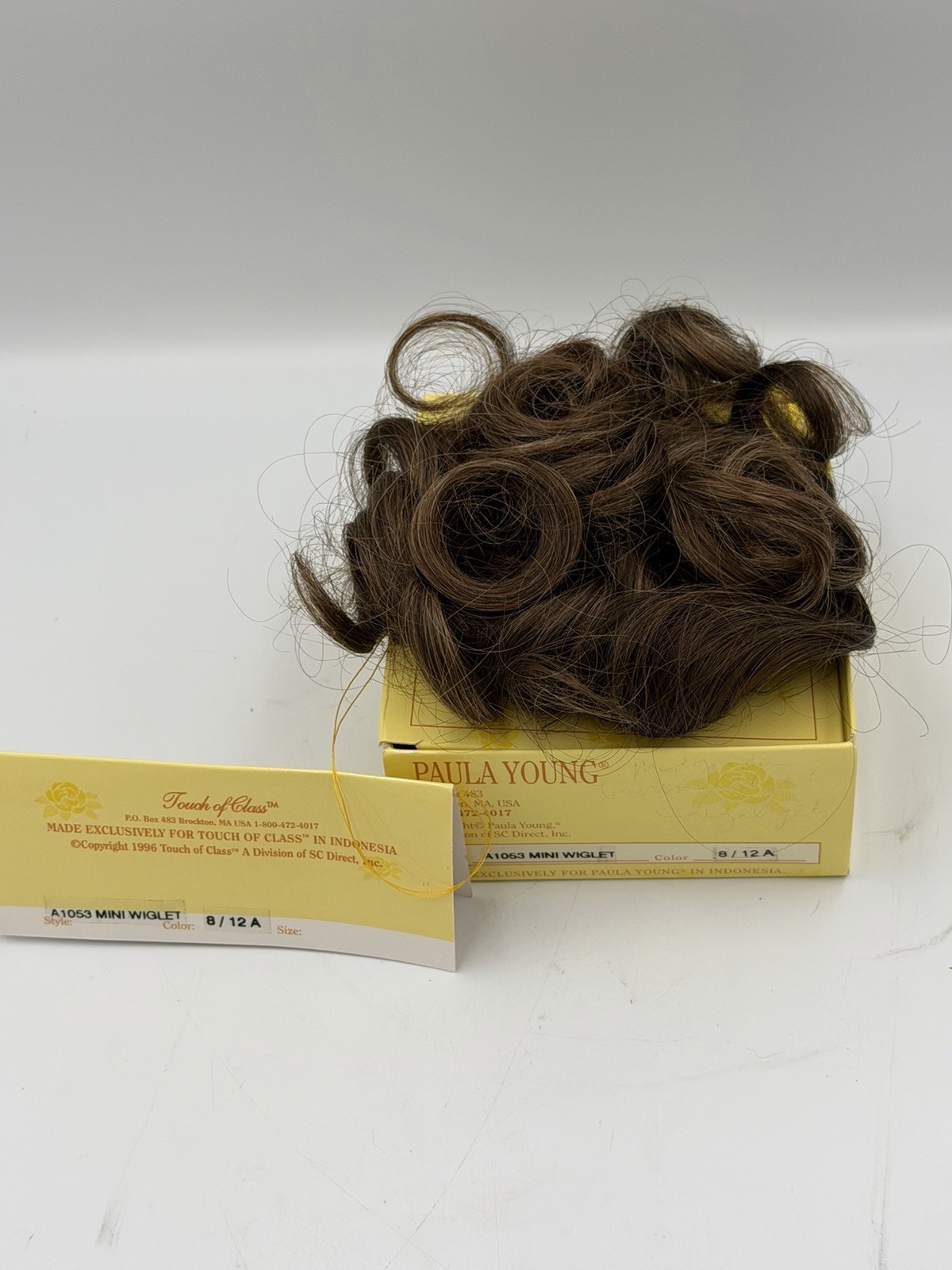 New Paula Young A 1039 Delite Color 8/12A Brown Mini Wiglet Glitz Baby Pageant