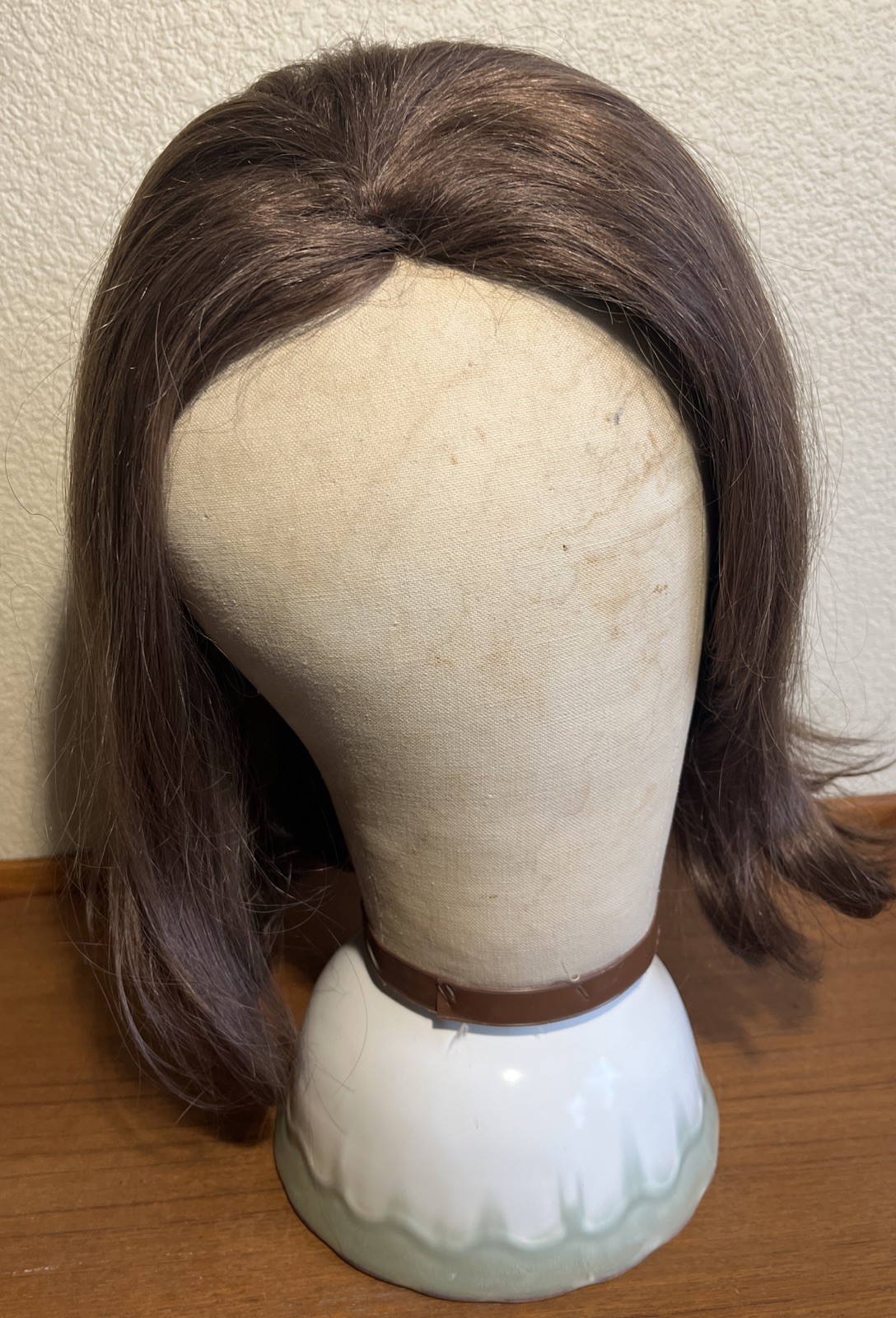 Vintage 100% Human Hair Wig From Indonesia Manufacture In Hong Kong