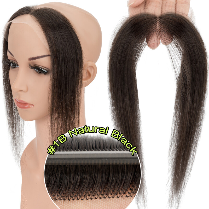 Lace Base Natural Frontal Forehead Hairline HUMAN HAIR PATCHES Hairpiece Topper