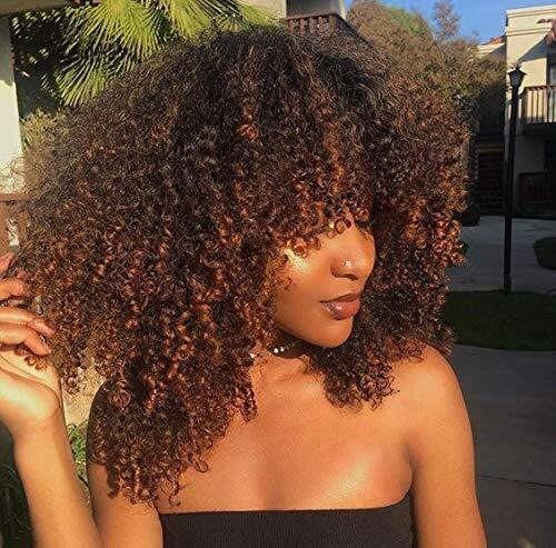 Short Blonde Brown Pink Gray Wigs Kinky Curly Wigs for Black Women Party Dating
