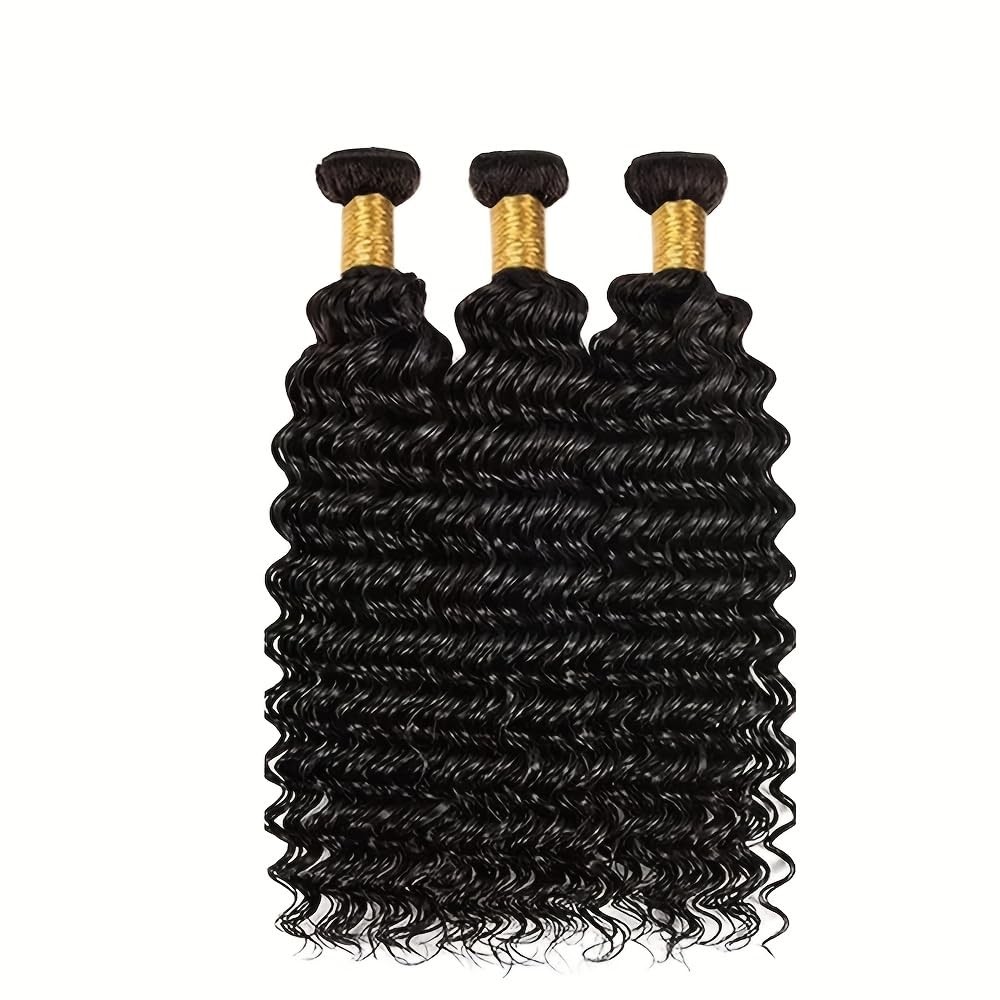 Rebasar Deep Wave Human Hair Bundles 8 10 12 Inch Curly Bundles Human Hair